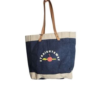 Apolis Global Citizen Straightaway Market Bag Navy Jute Tote BD-ML034N-OS NWT